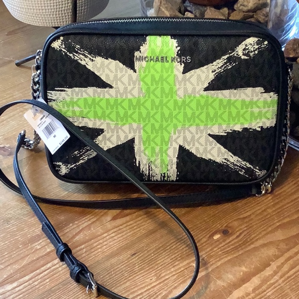 Michael Kors “London” Black Logo Crossbody Bag